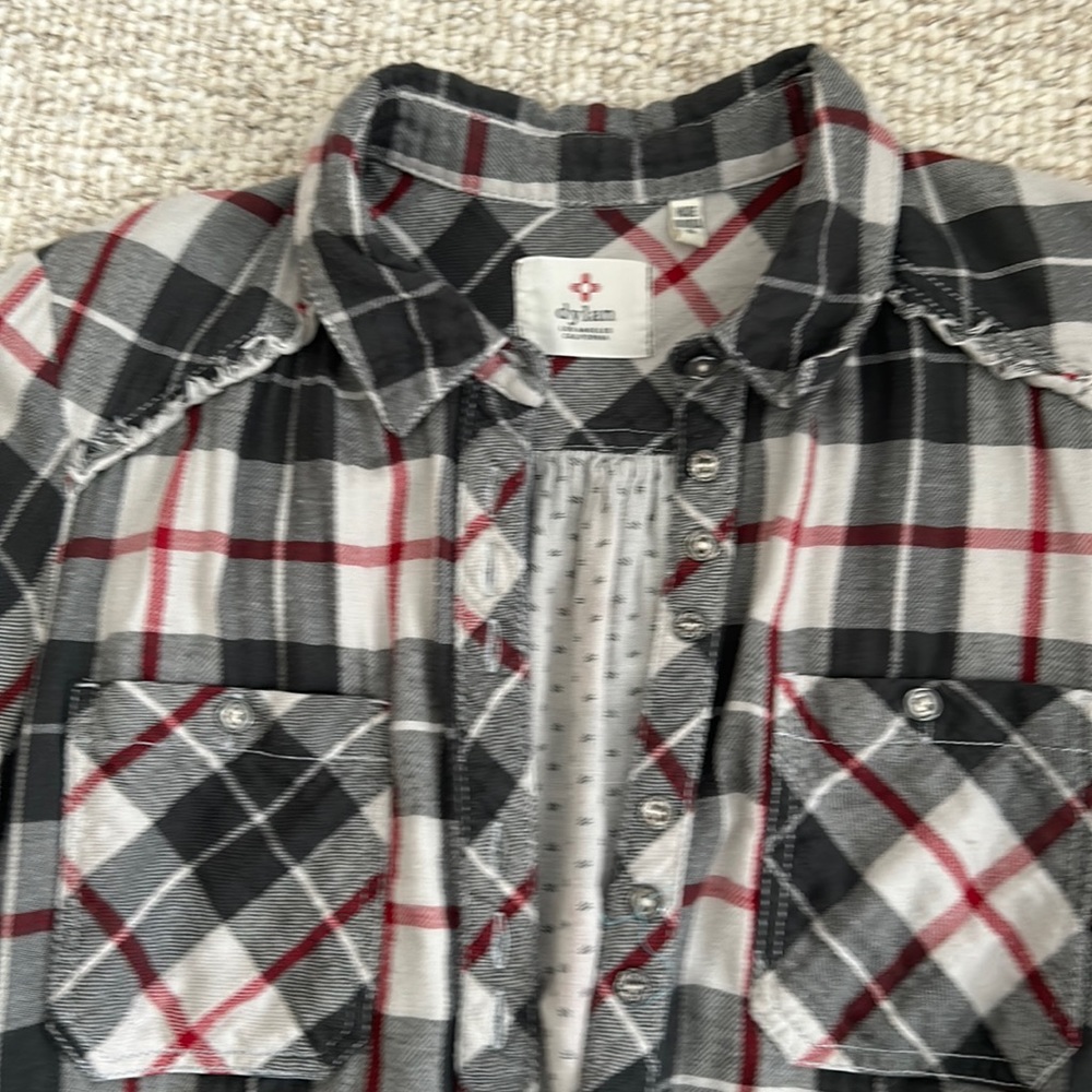Dylan Plaid Button Down Shirt Jacket - image 2